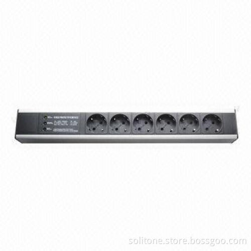 PDU Power Distribution Units, Germany Plug Socket, 6-way Socket,16A, 19-inch Network Cabinet, Size 1